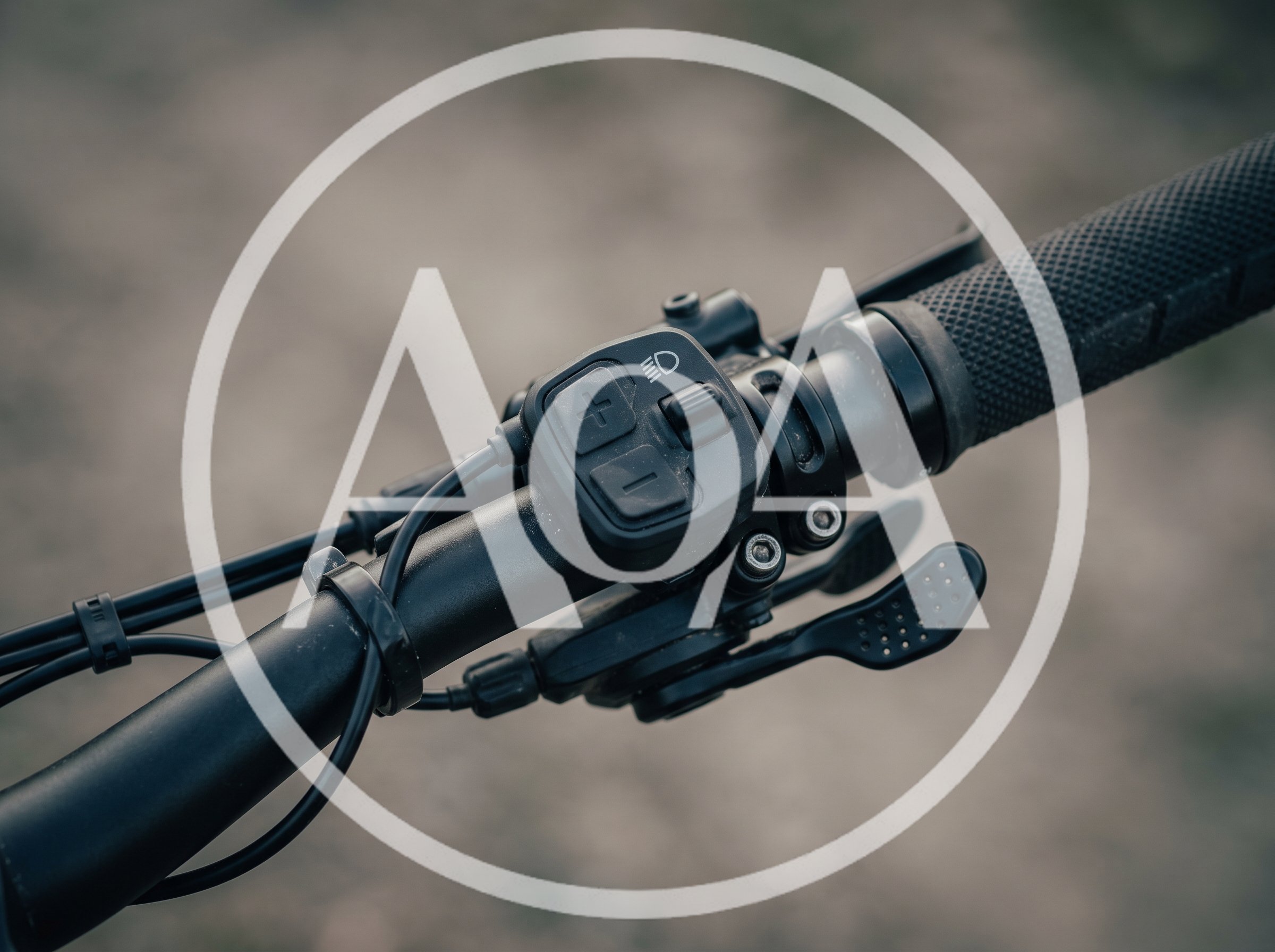 Close Up Of Electric Mountain Bike Handlebar Controls