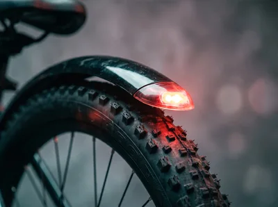 Close Up Of A Bicycle Rear Light