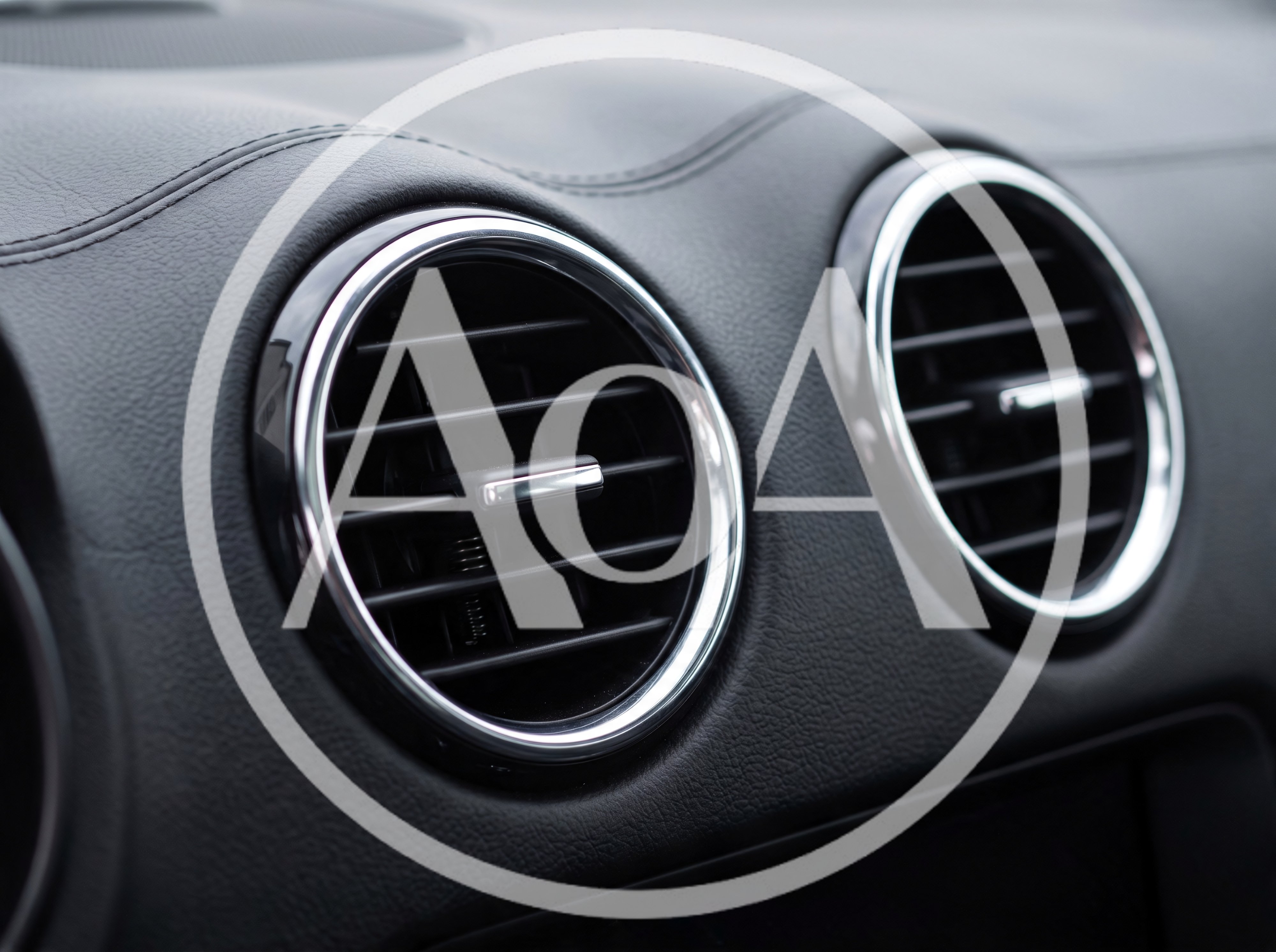 Close Up Of Modern Car Dashboard Air Vents