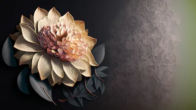 Stylized Floral Illustration With Textured Petals