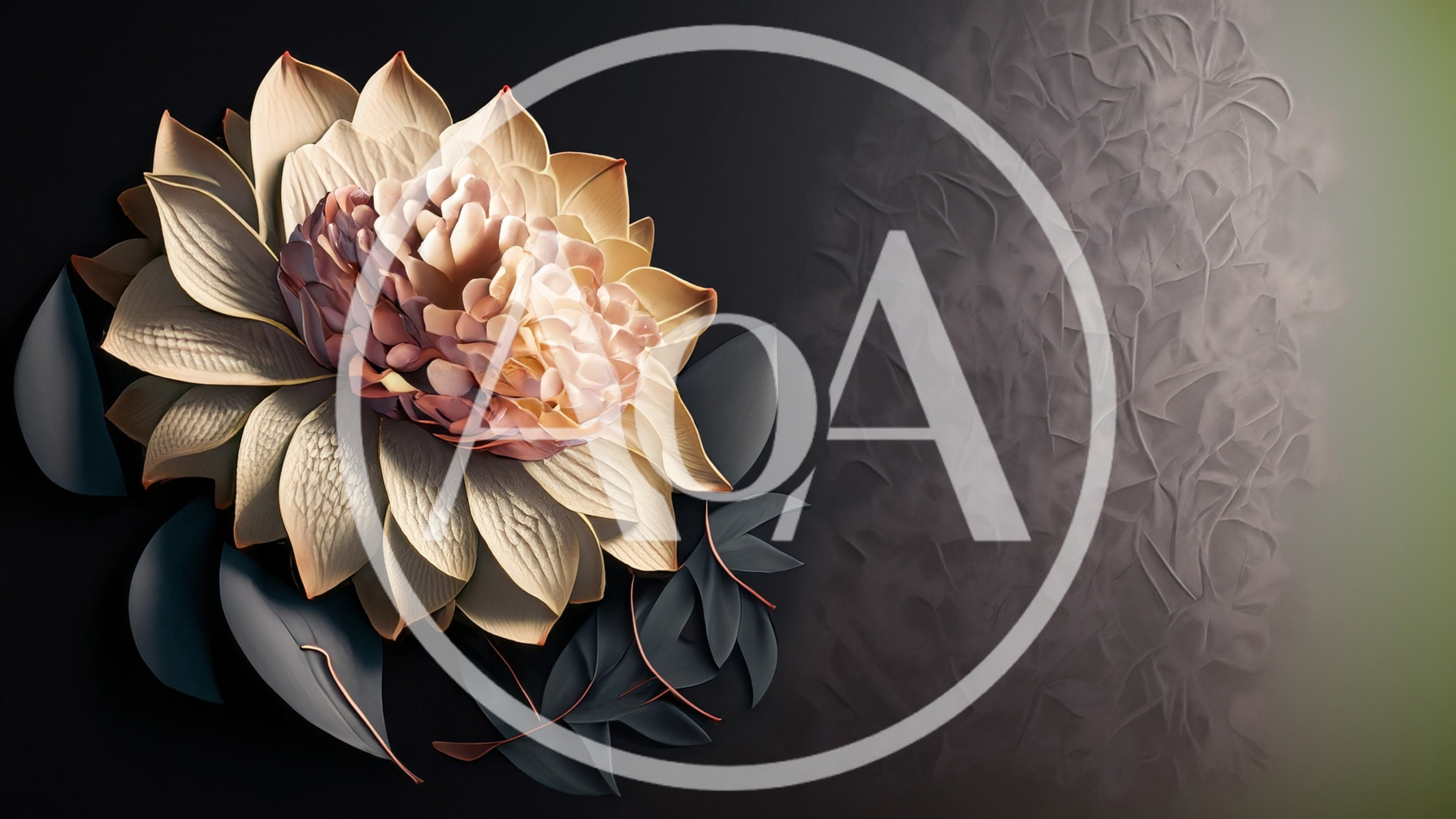 Stylized Floral Illustration With Textured Petals