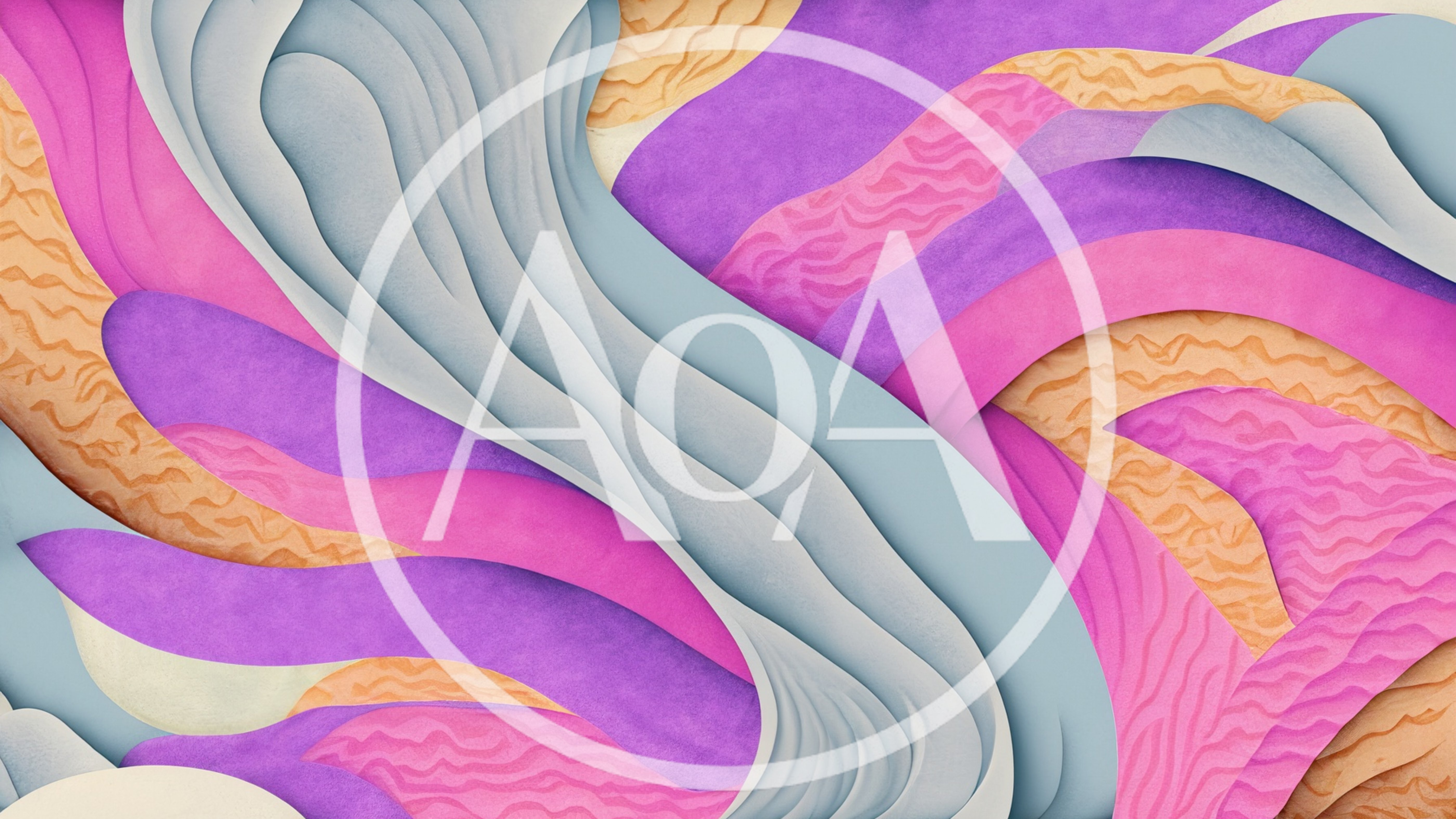 Abstract Paper Cutout Background With Wavy Layers