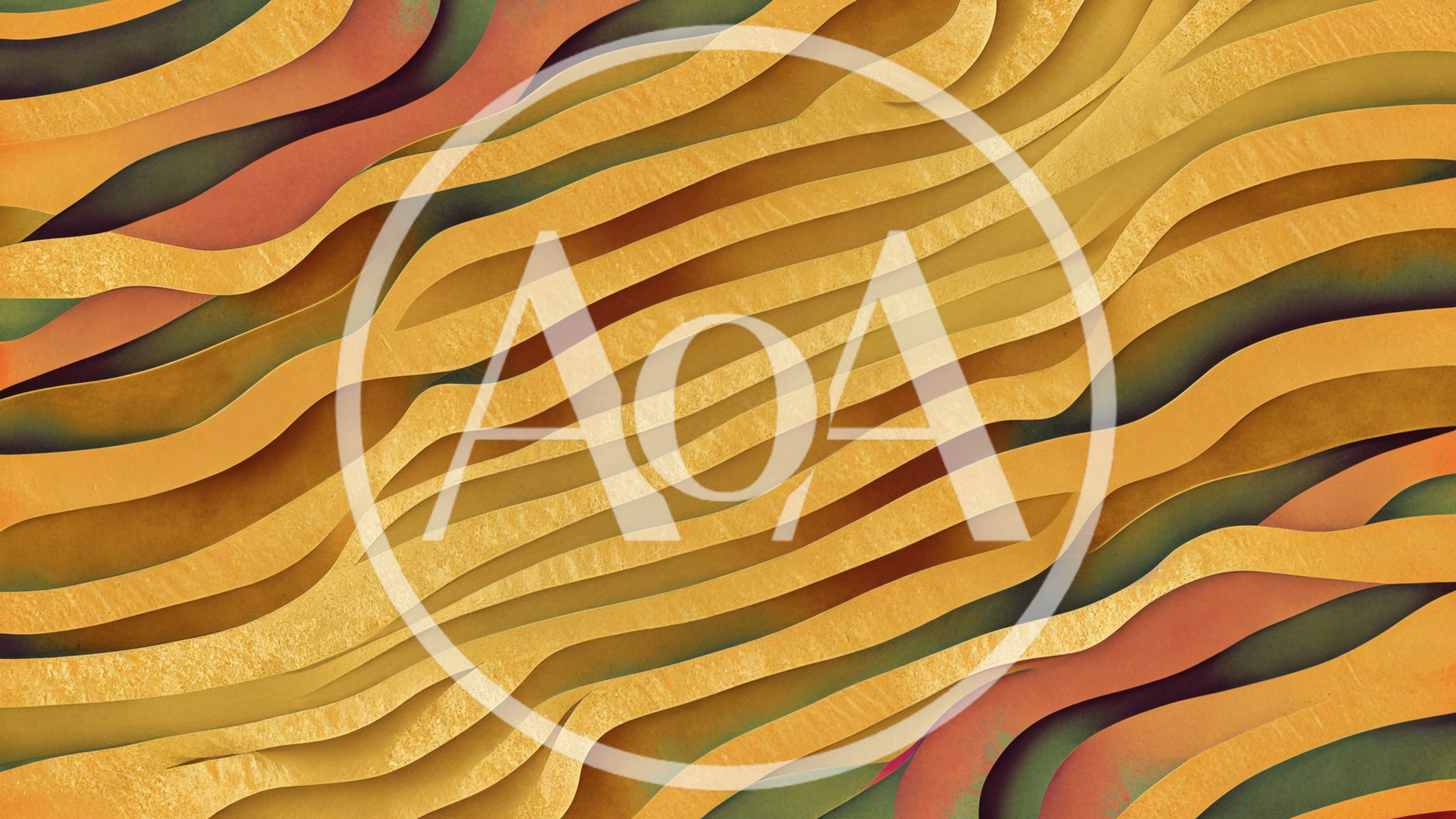 Abstract Golden Wavy Layers Background