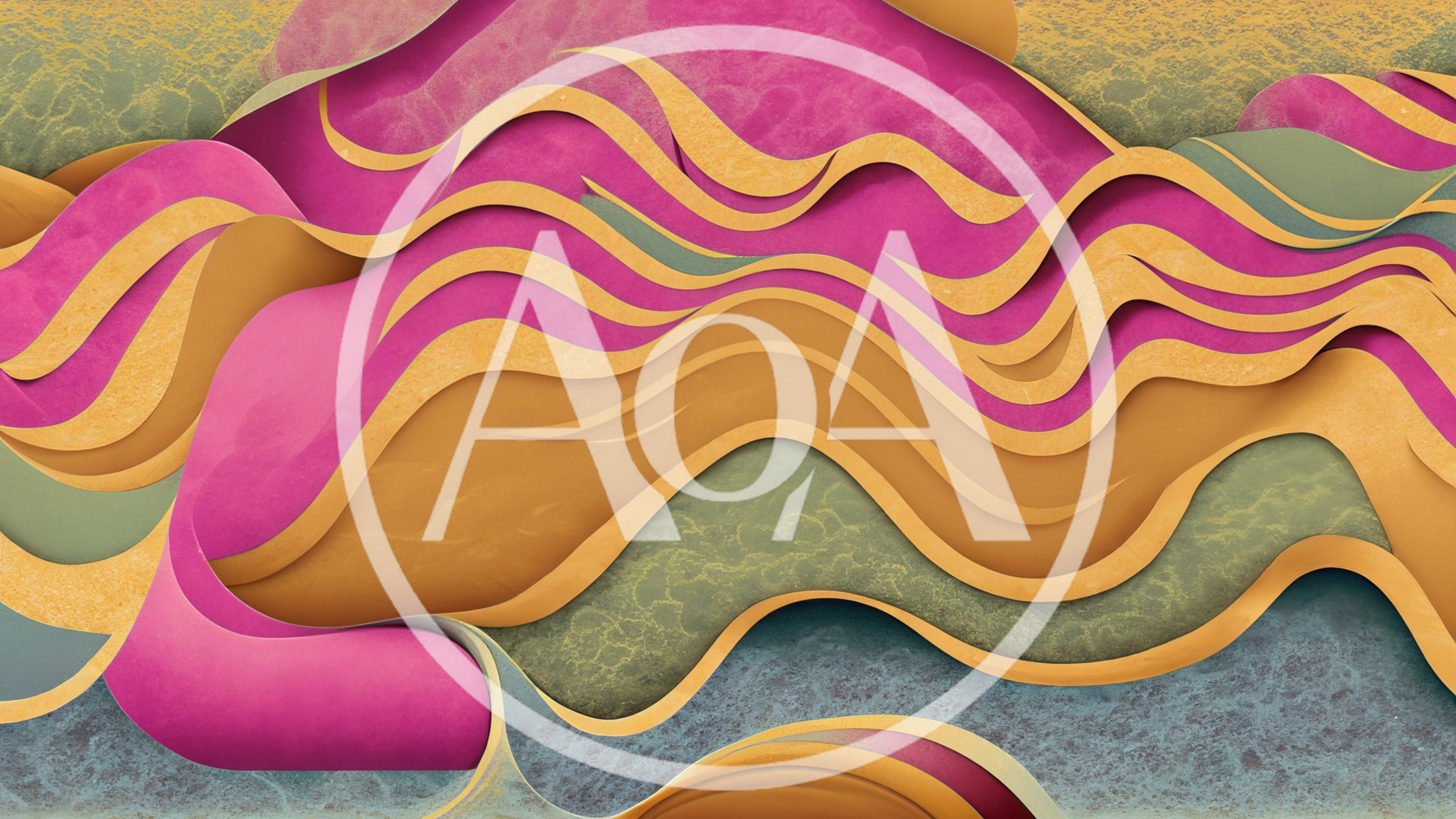 Abstract Paper Cutout Layers With Wavy Organic Shapes