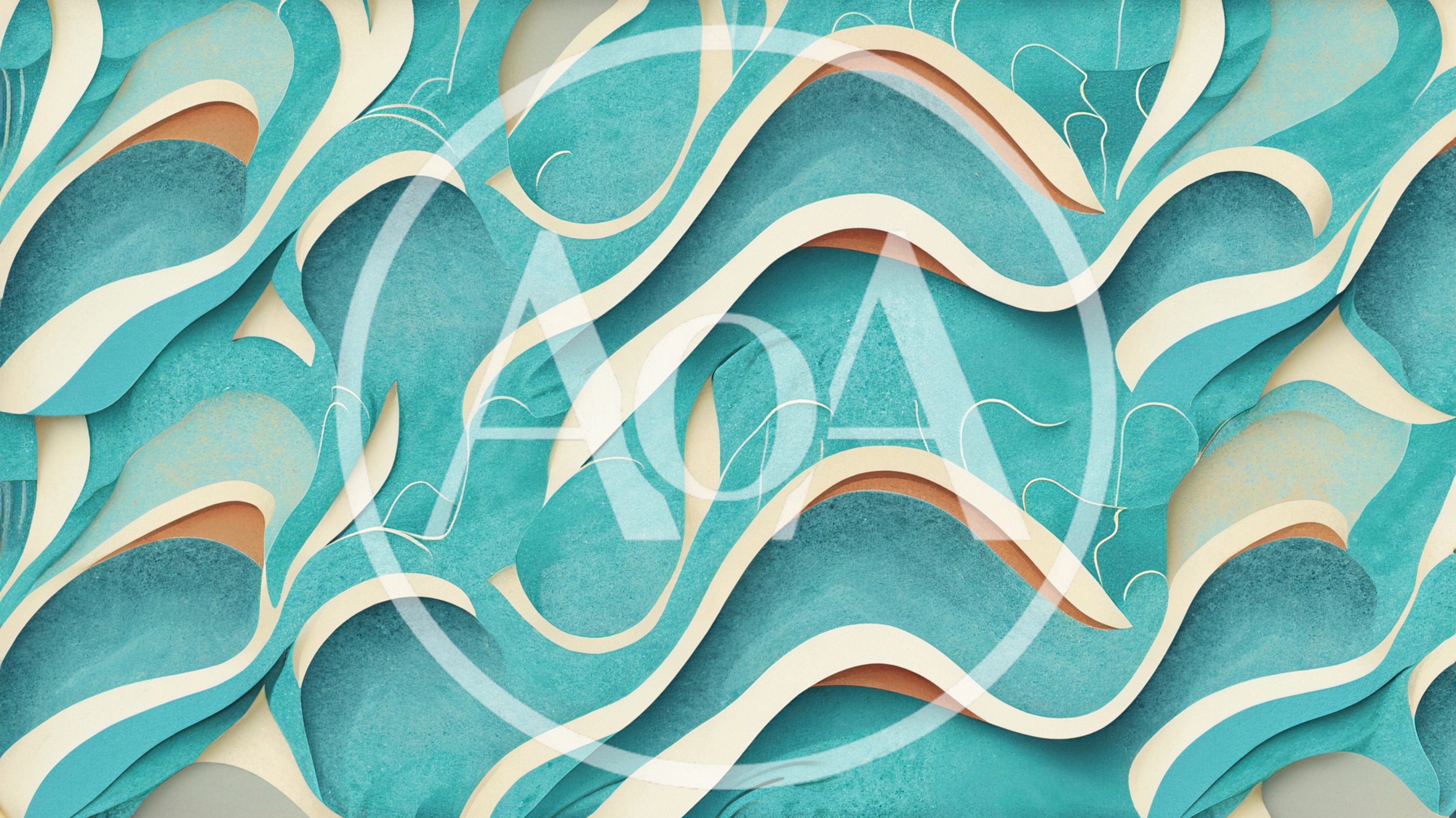 Abstract Paper Cutout Wave Pattern Background