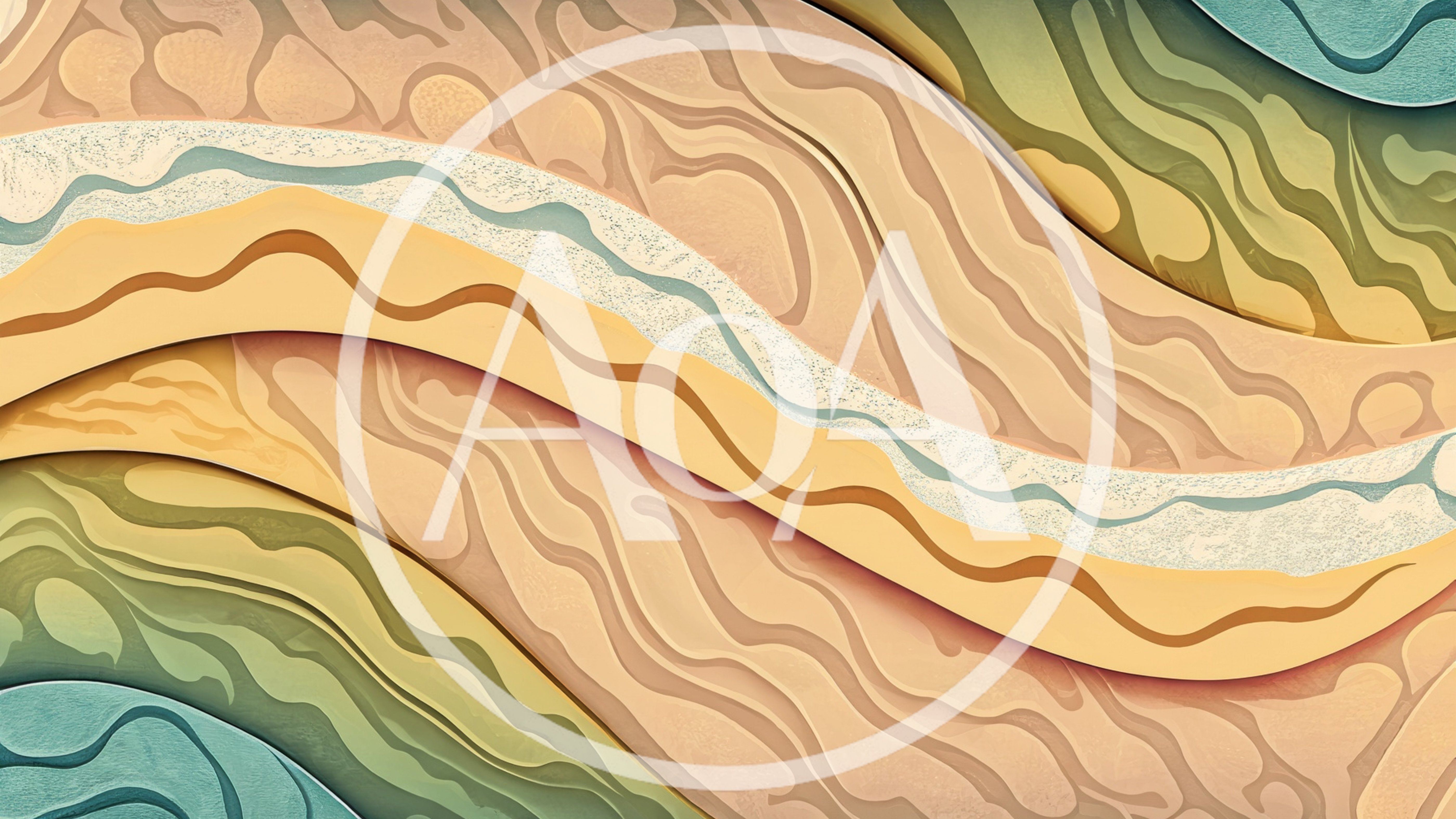 Abstract Wavy Layers With Earthy Tones