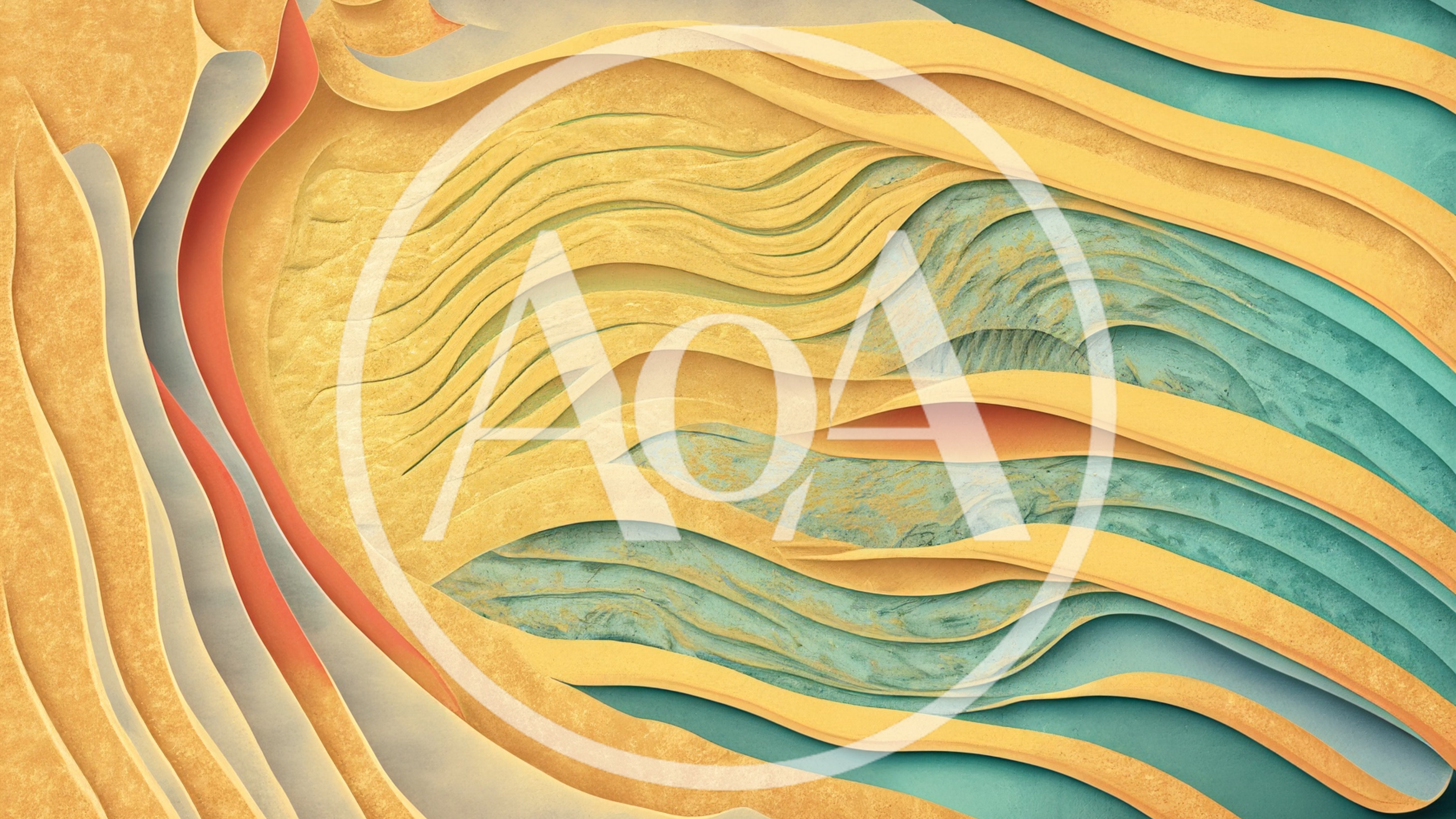 Abstract Paper Cutout Layers With Wavy Textures