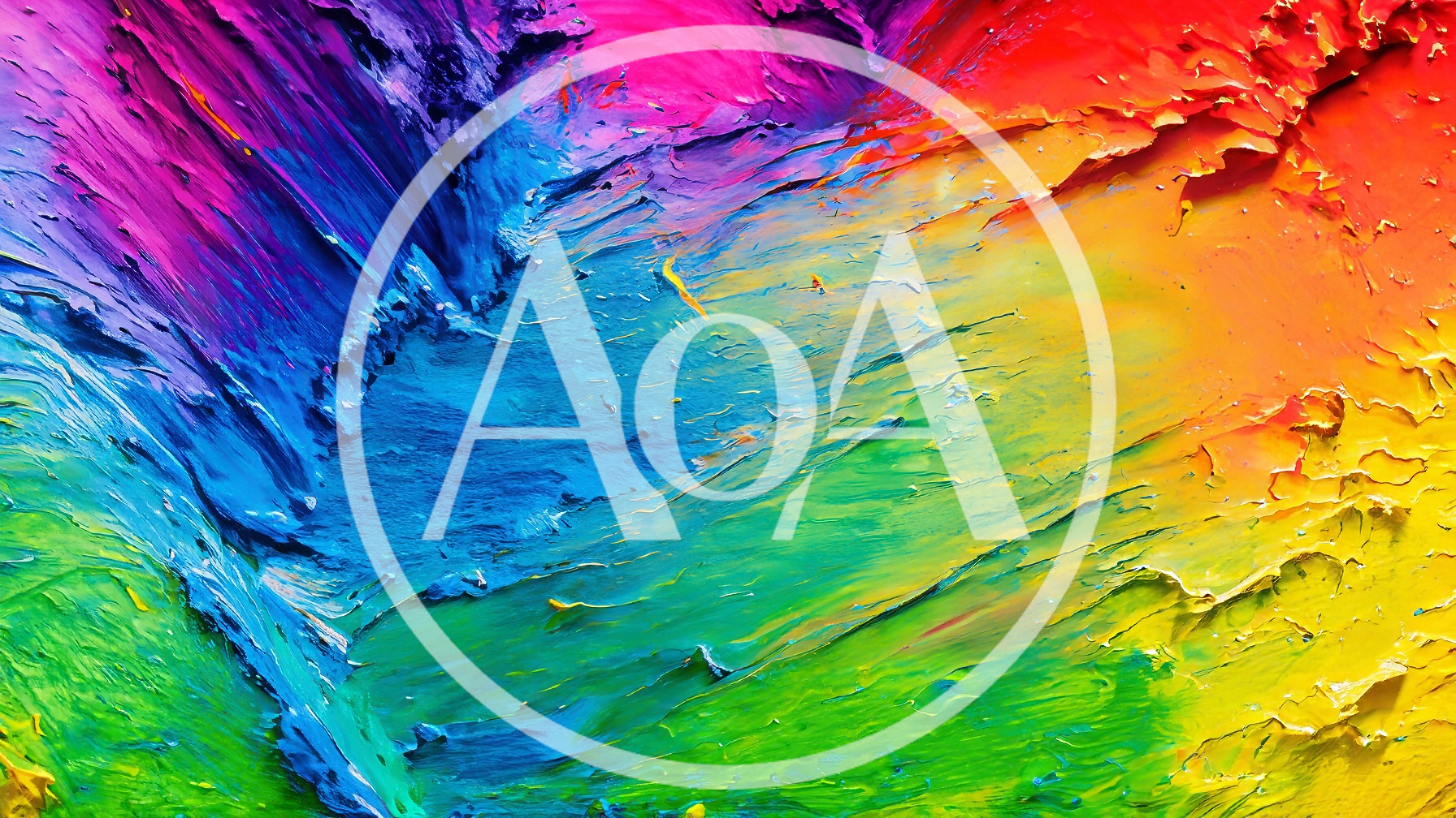 Vibrant Rainbow Oil Paint Texture Background