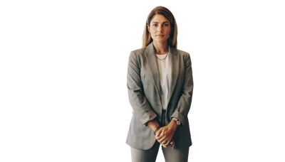 Professional Businesswoman Standing In A Studio