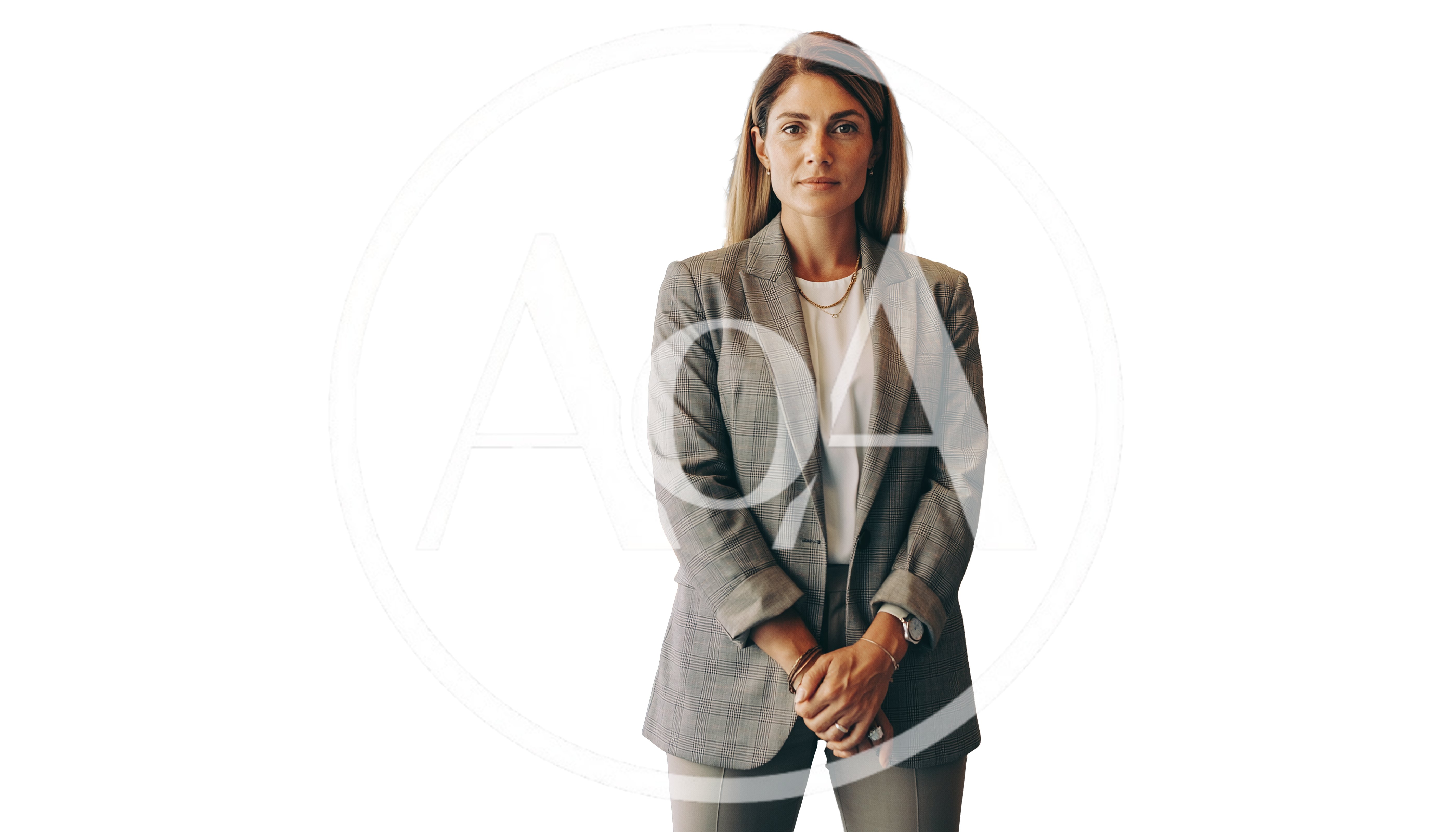 Professional Businesswoman Standing In A Studio