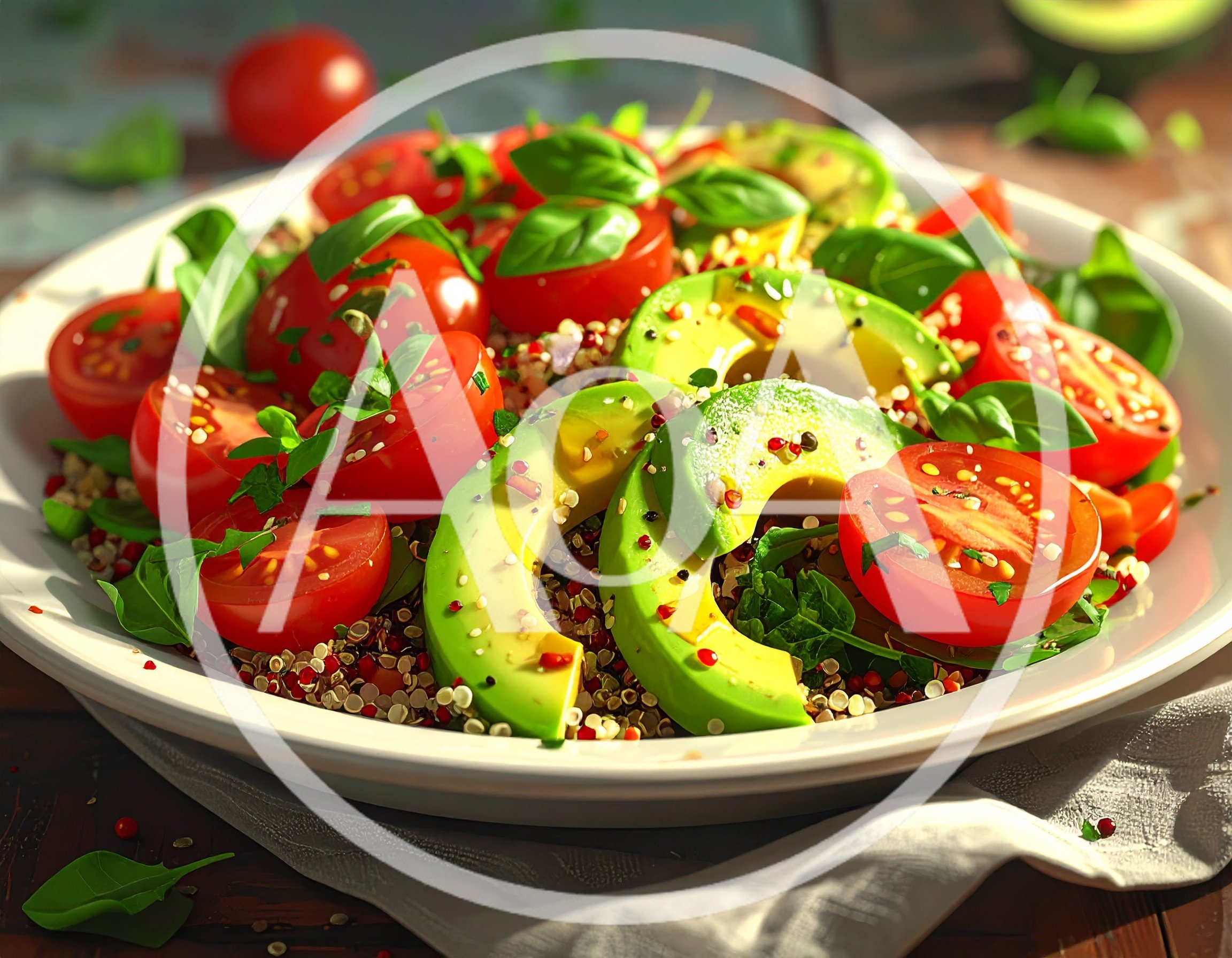 Fresh Quinoa Salad With Avocado And Cherry Tomatoes