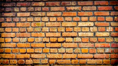 Weathered Red Brick Wall Texture Background