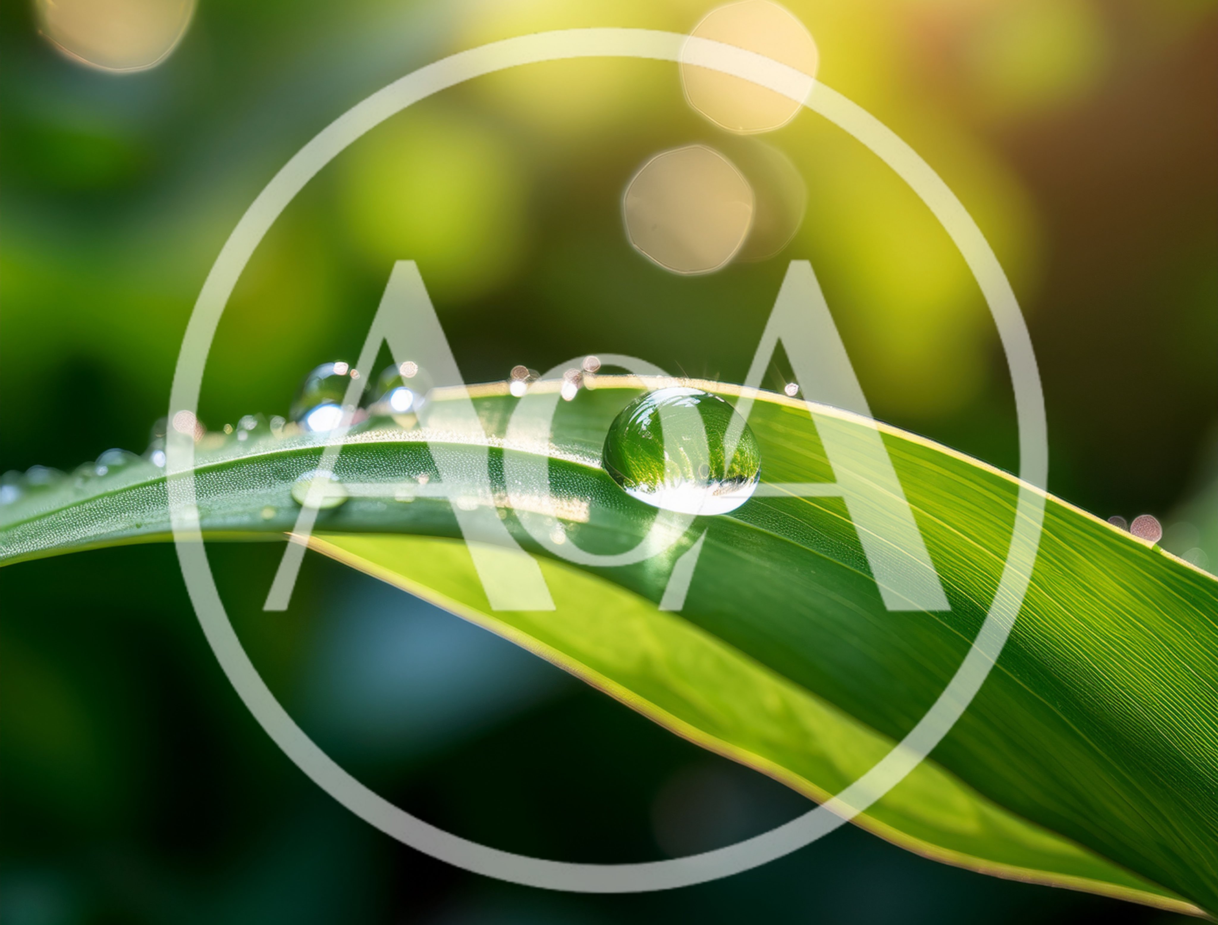 Dew Drop on a Green Leaf