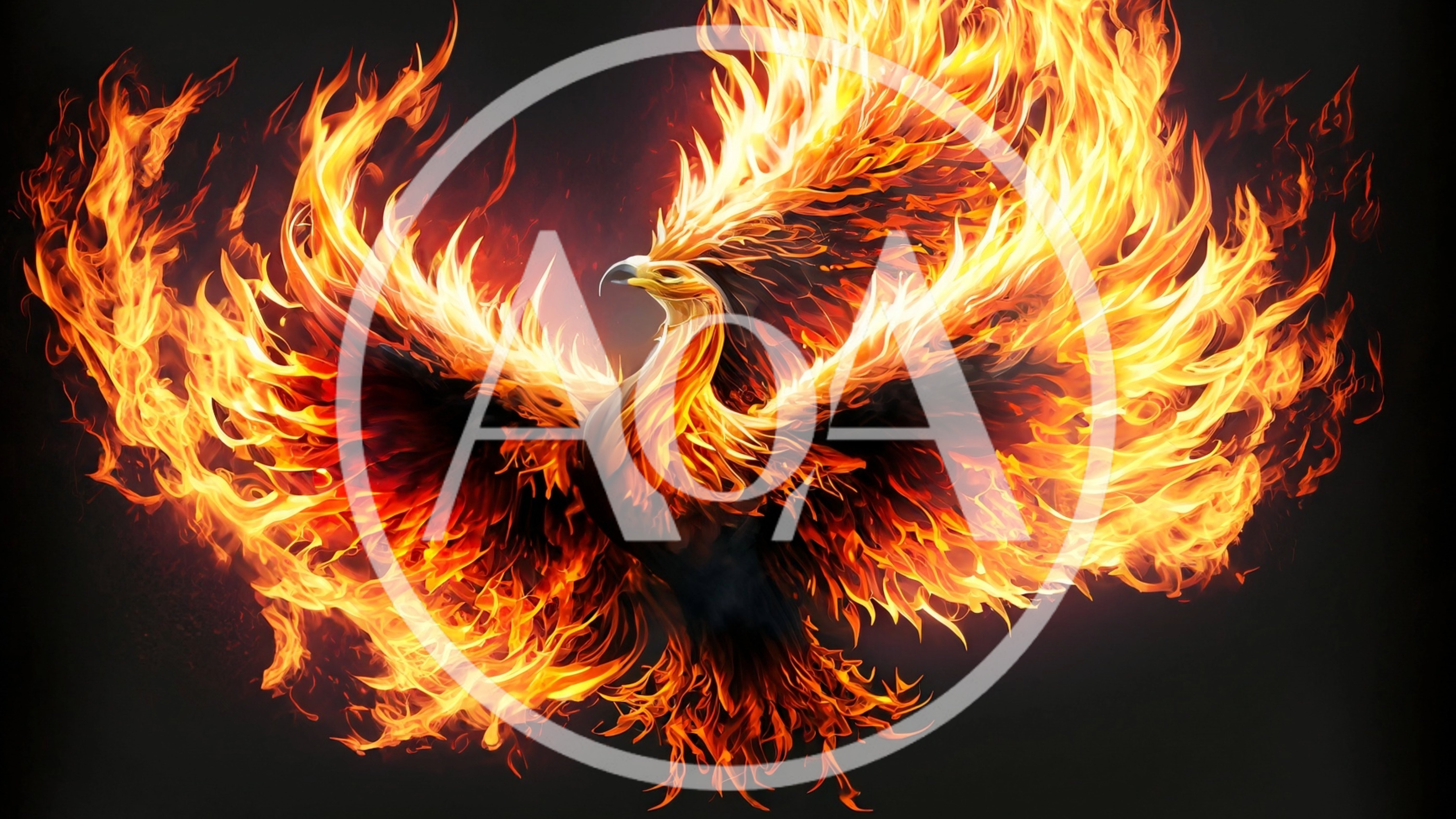 Majestic Phoenix Bird Made Of Blazing Fire