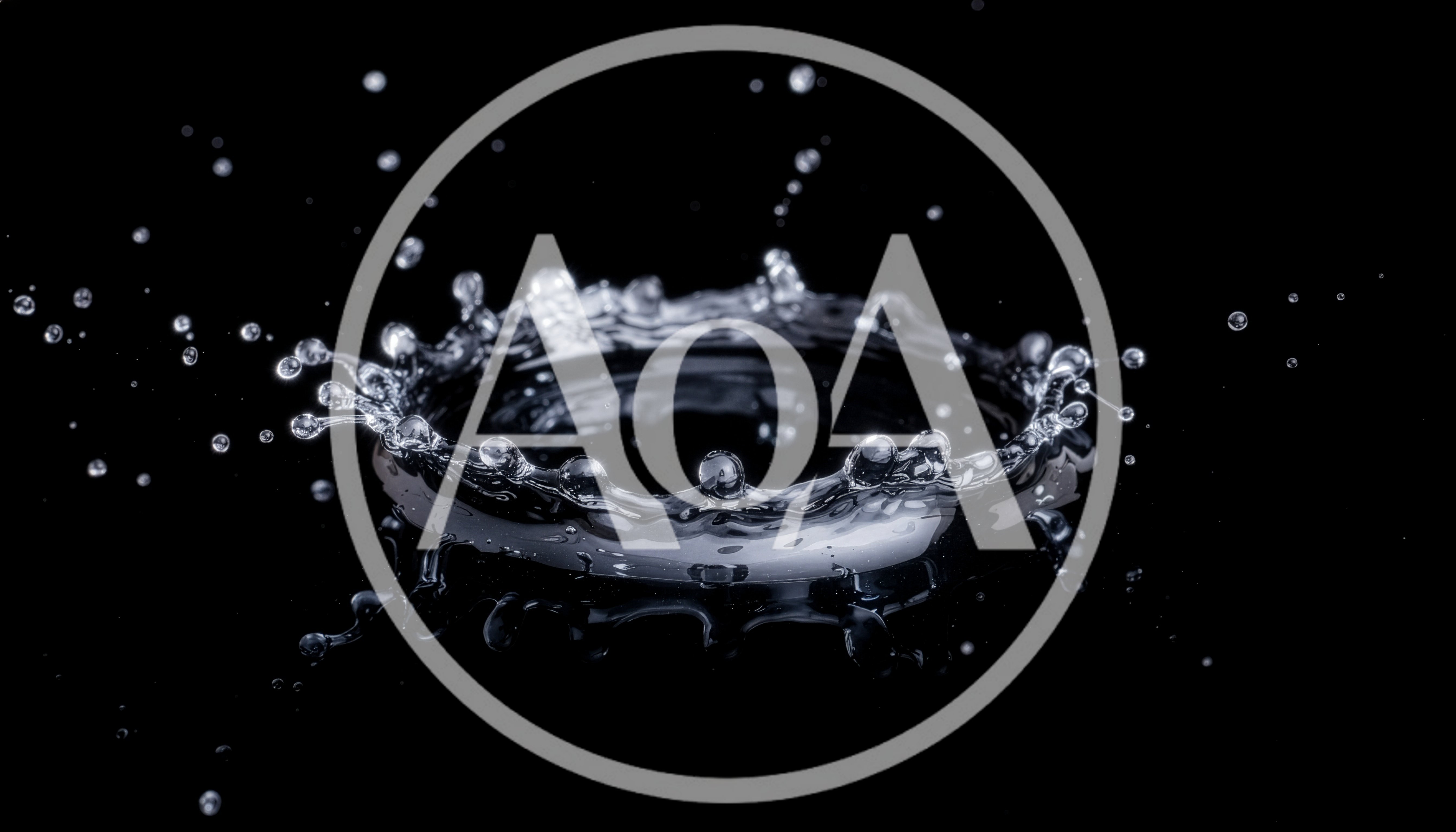 Water Crown Splash Isolated On Black Background