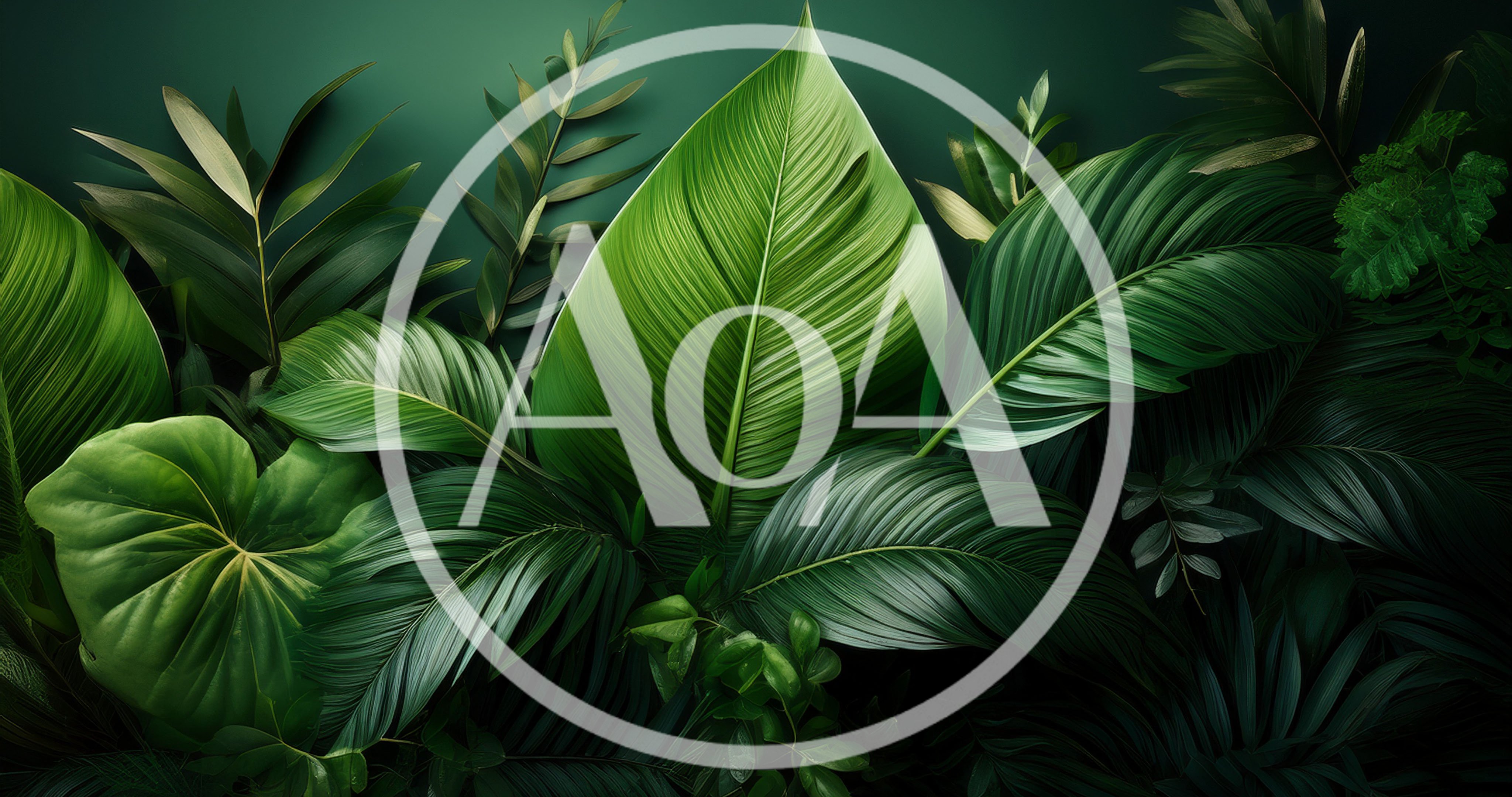 Lush Tropical Green Foliage Background