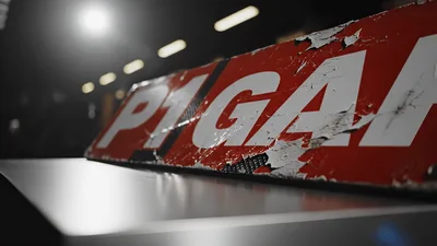 Weathered P1 Gap Pit Board Resting On Metal Surface