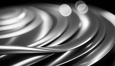 Abstract Metallic Curves With Soft Bokeh Light Effects