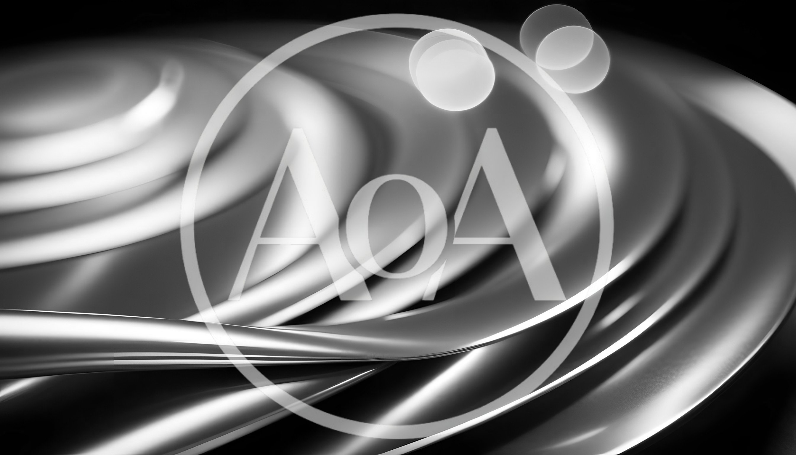 Abstract Metallic Curves With Soft Bokeh Light Effects