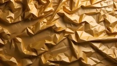 Abstract Background Of Crumpled Gold Metallic Paper