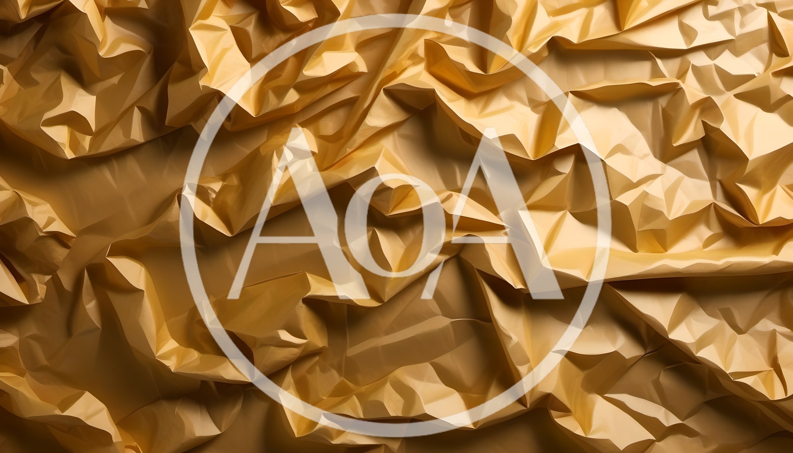Abstract Background Of Crumpled Gold Metallic Paper