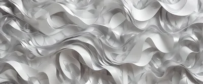 Abstract White Wavy Ribbon Background