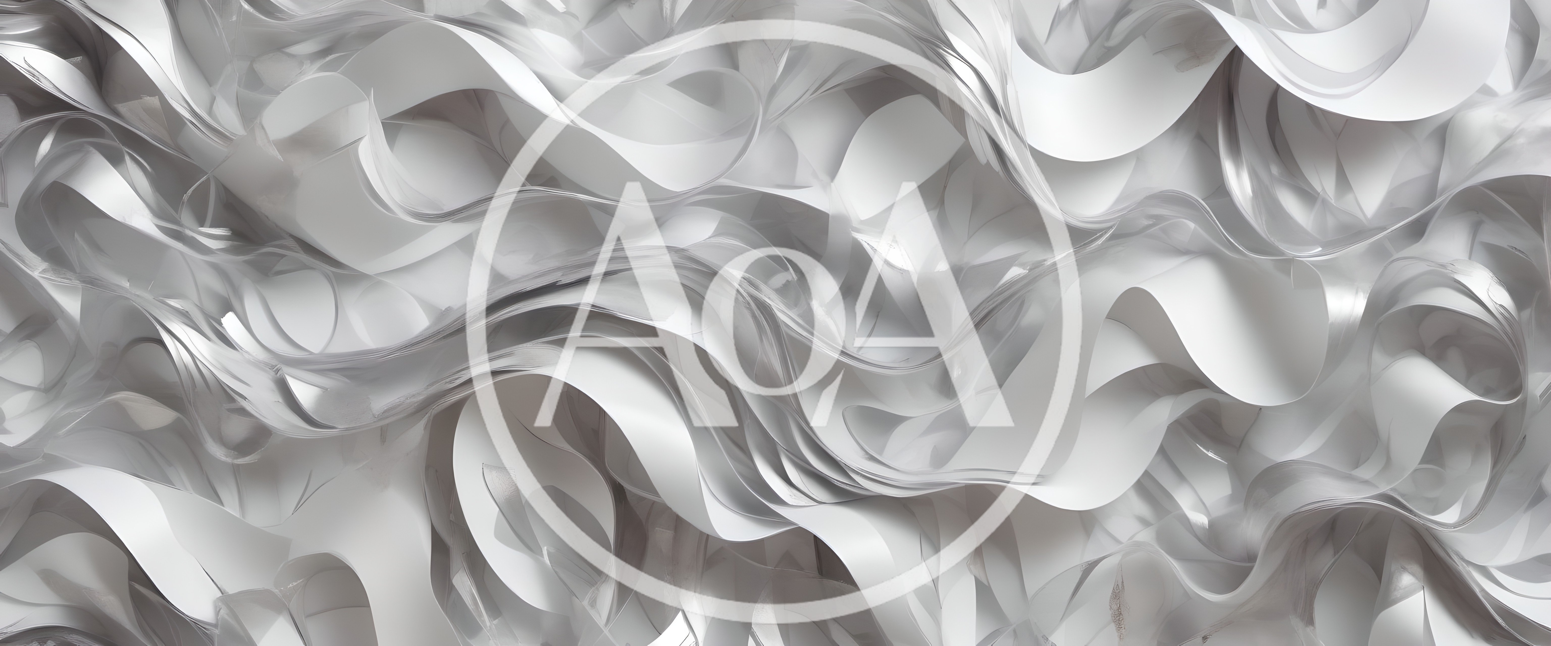 Abstract White Wavy Ribbon Background