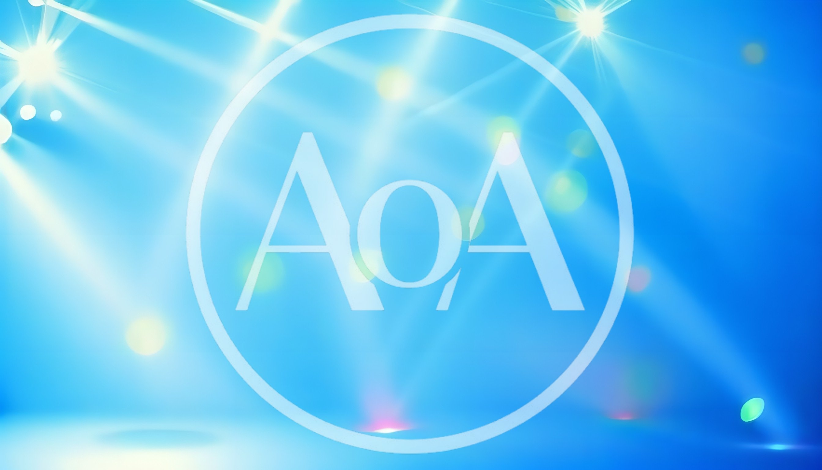 Bright Blue Stage Lighting With Lens Flare Effects