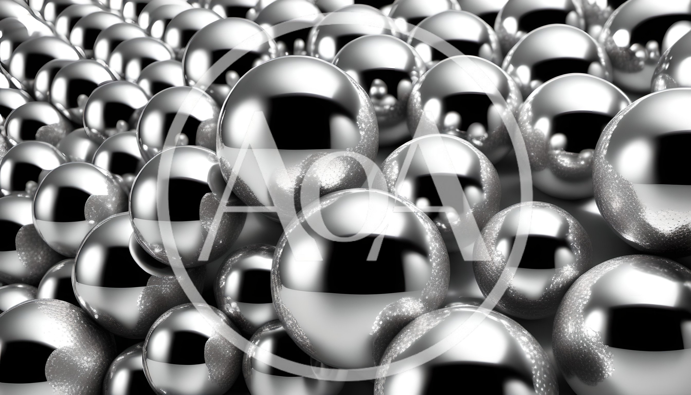 Abstract Background Of Shiny Metallic Chrome Spheres