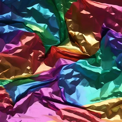 Abstract Background Of Crumpled Iridescent Metallic Foil