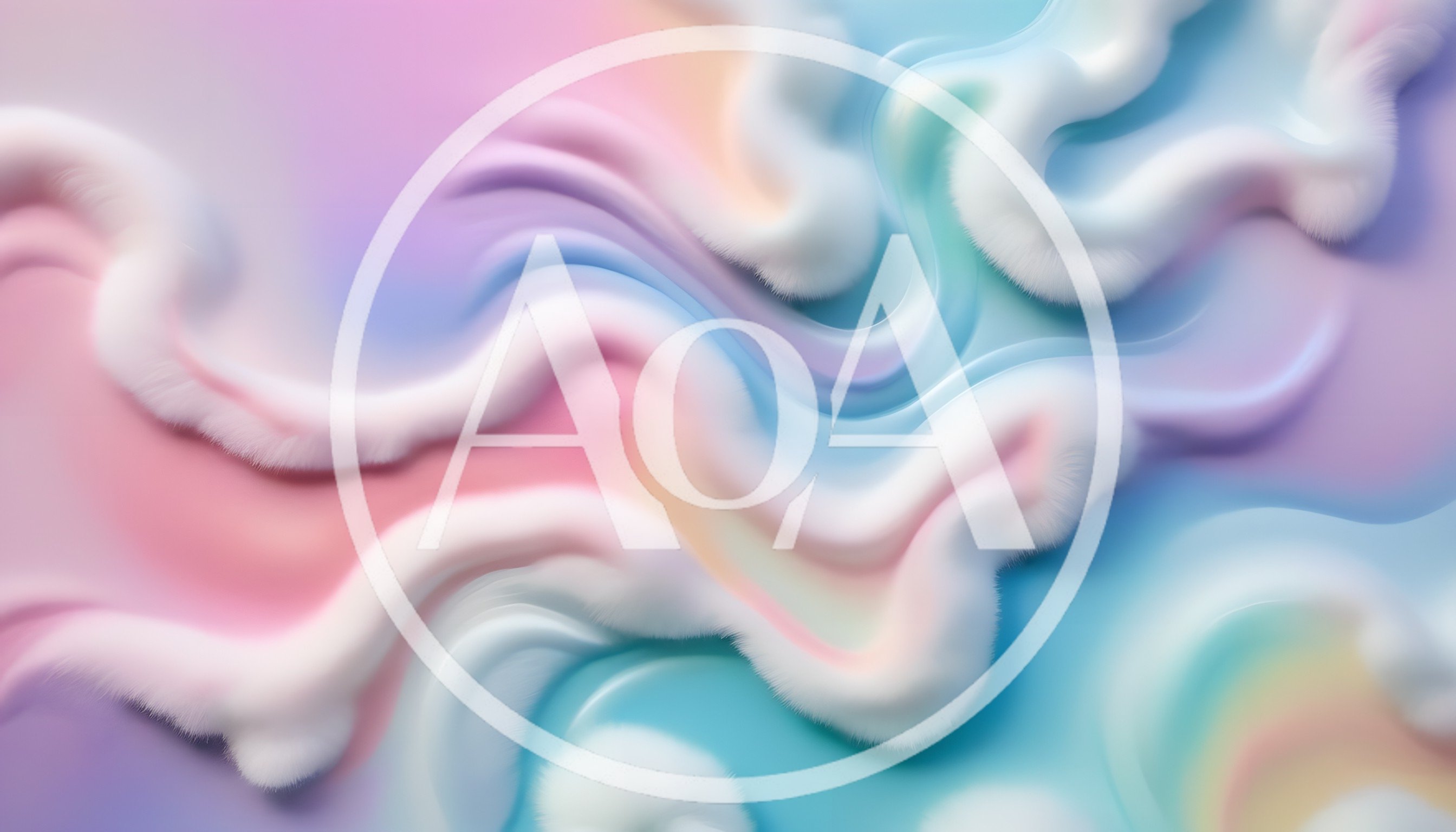 Abstract Pastel Fluid Waves With Soft Furry Texture