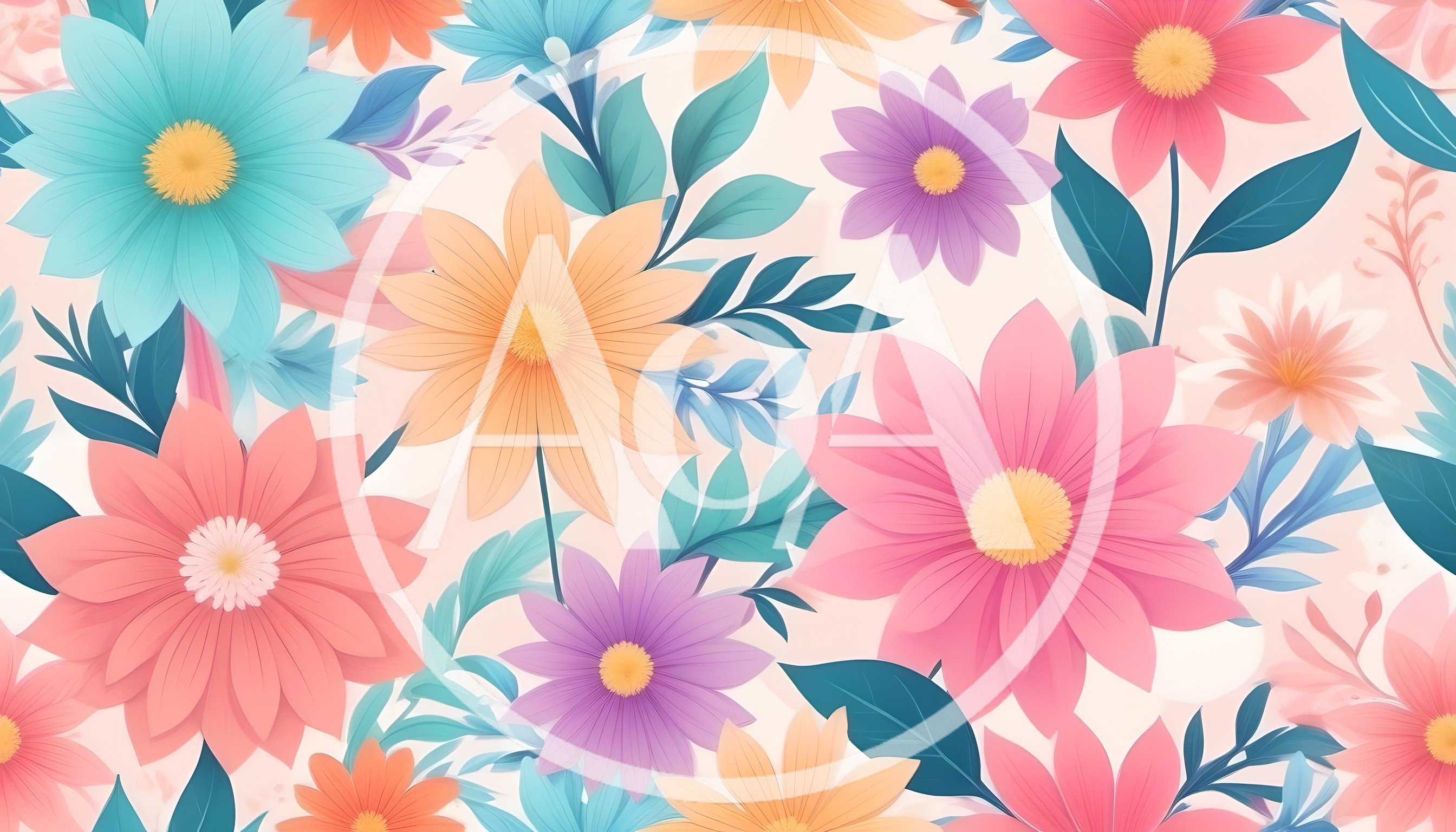 Seamless Floral Pattern With Vibrant Colorful Flowers