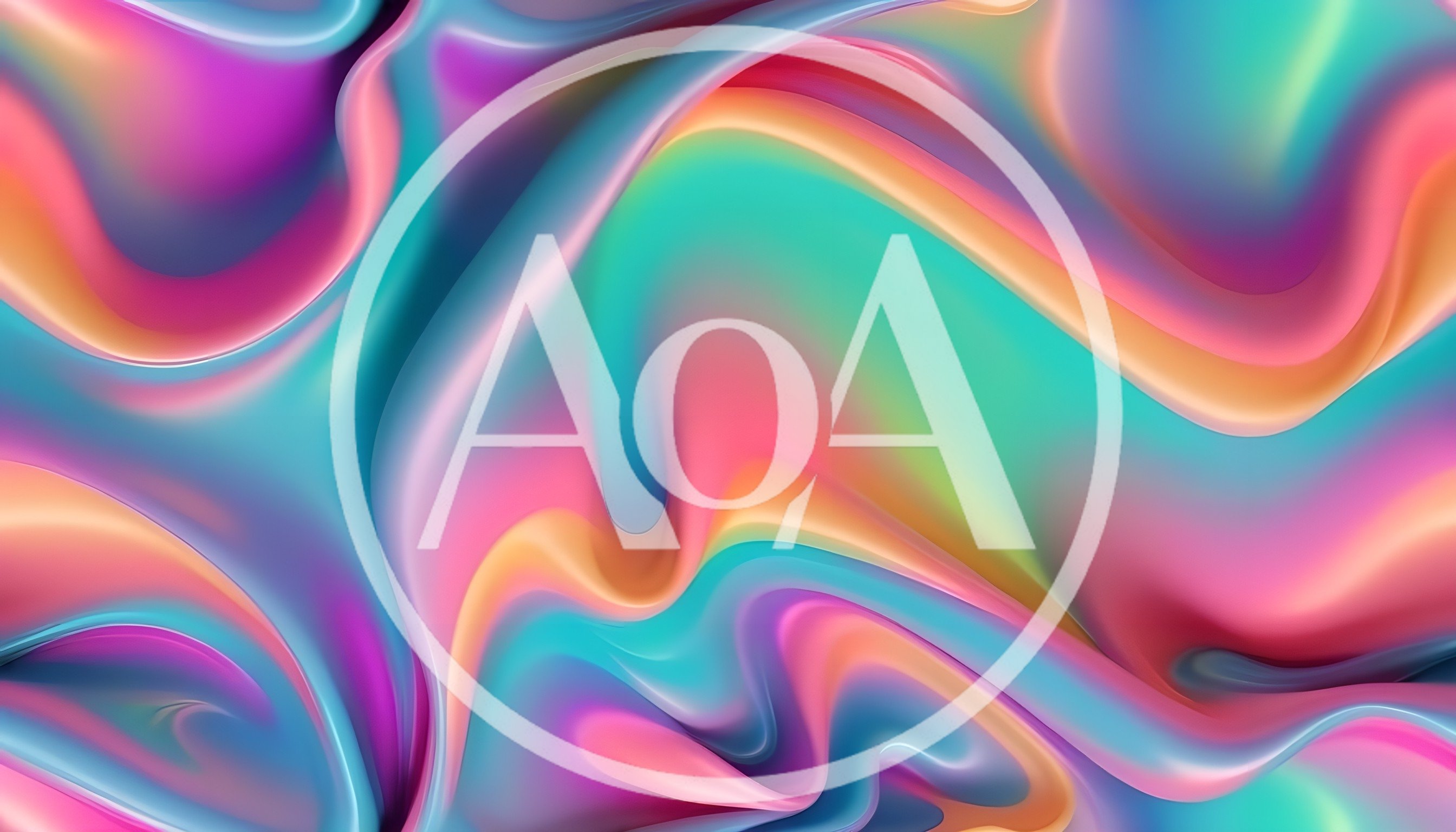 Abstract Fluid Motion With Vibrant Iridescent Colors