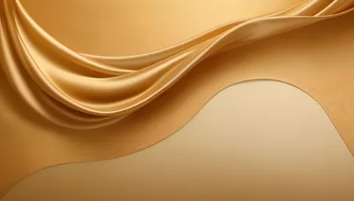 Abstract Golden Silk Fabric Waves Background