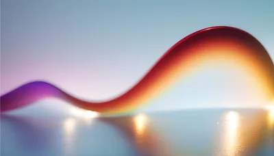 Abstract Gradient Wave Form Over Reflective Surface
