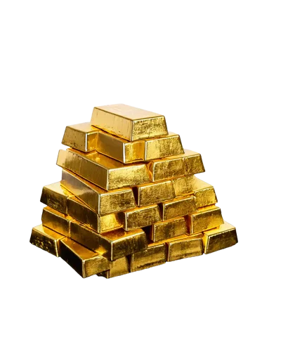 Stack Of Shiny Gold Bullion Bars