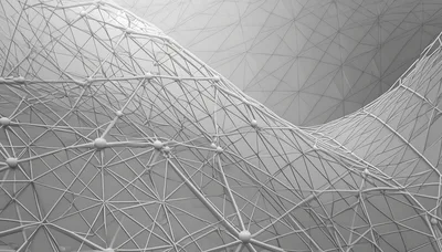 Abstract White Geometric Network Structure Background