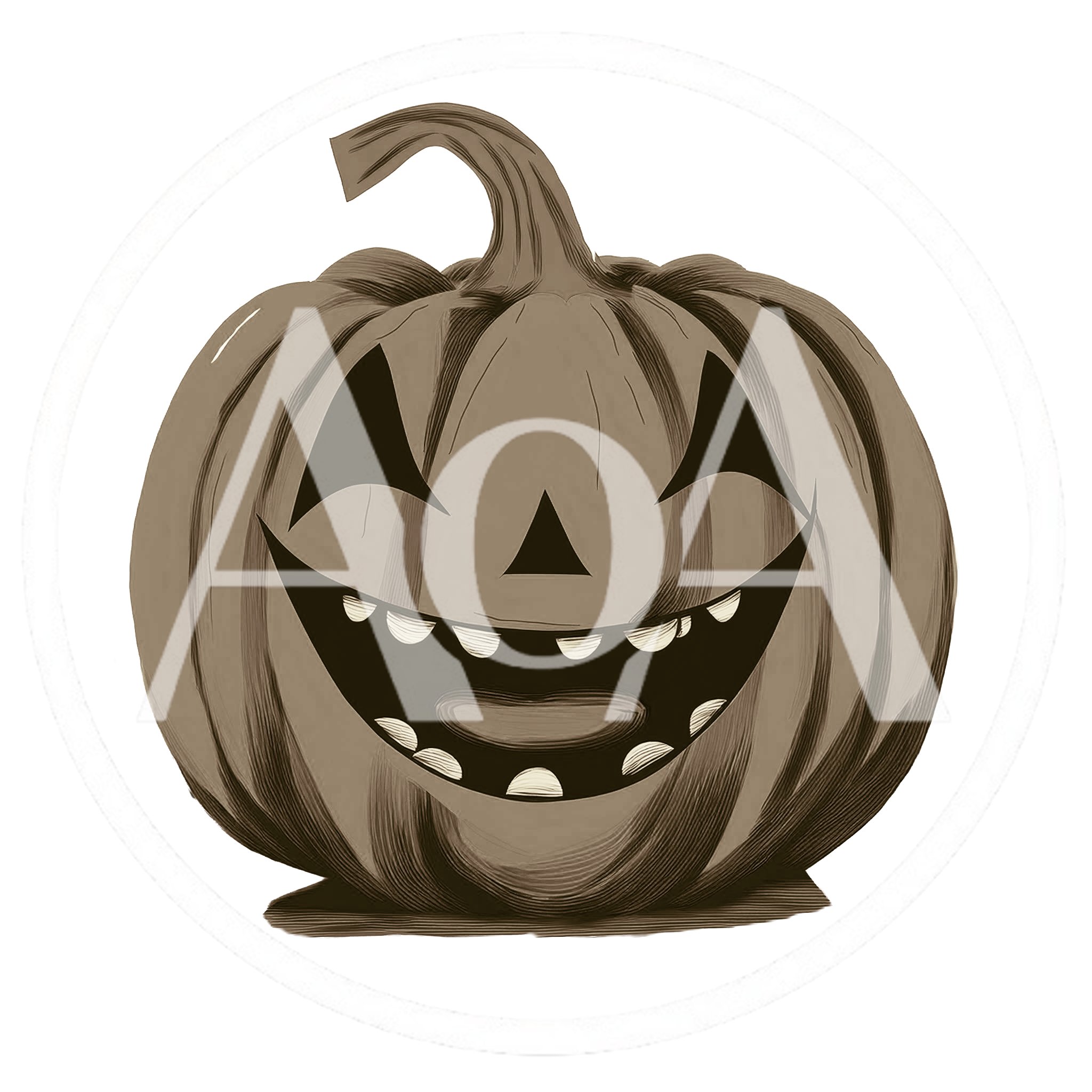 Vintage Style Illustration Of A Carved Jack O Lantern