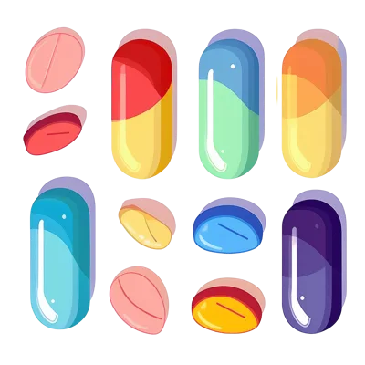 Collection of Colorful Pharmaceutical Pills and Capsules