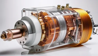 Transparent Electric Motor Prototype With Exposed Copper Windings