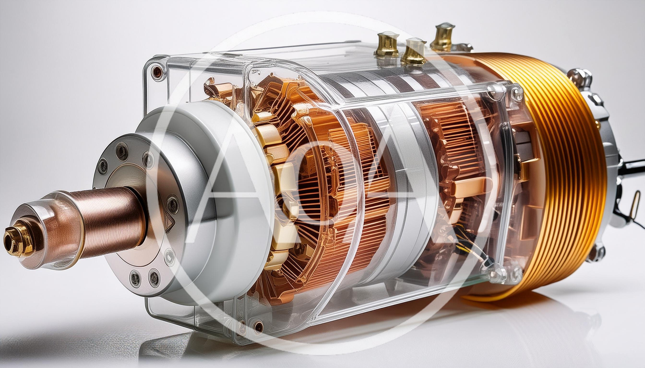 Transparent Electric Motor Prototype With Exposed Copper Windings