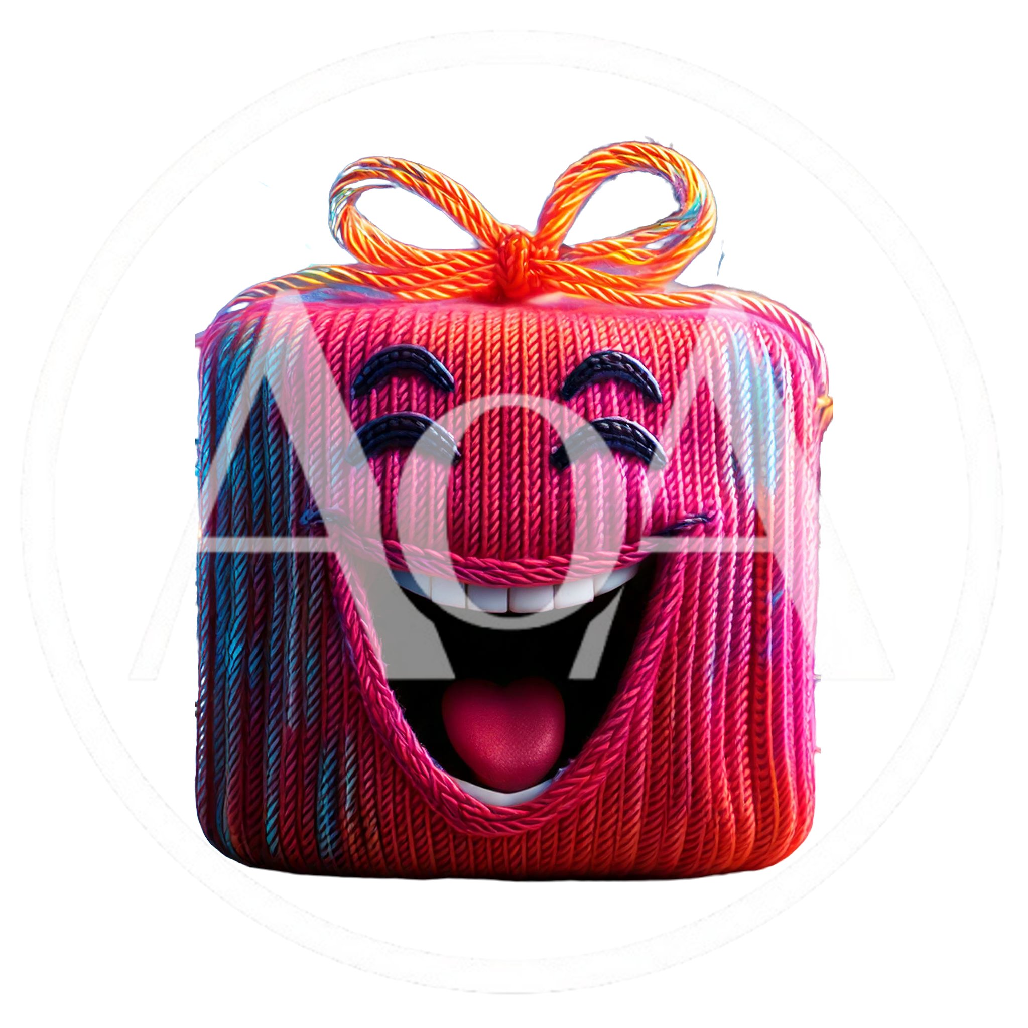 Laughing Gift Box Emoji With Heart Tongue