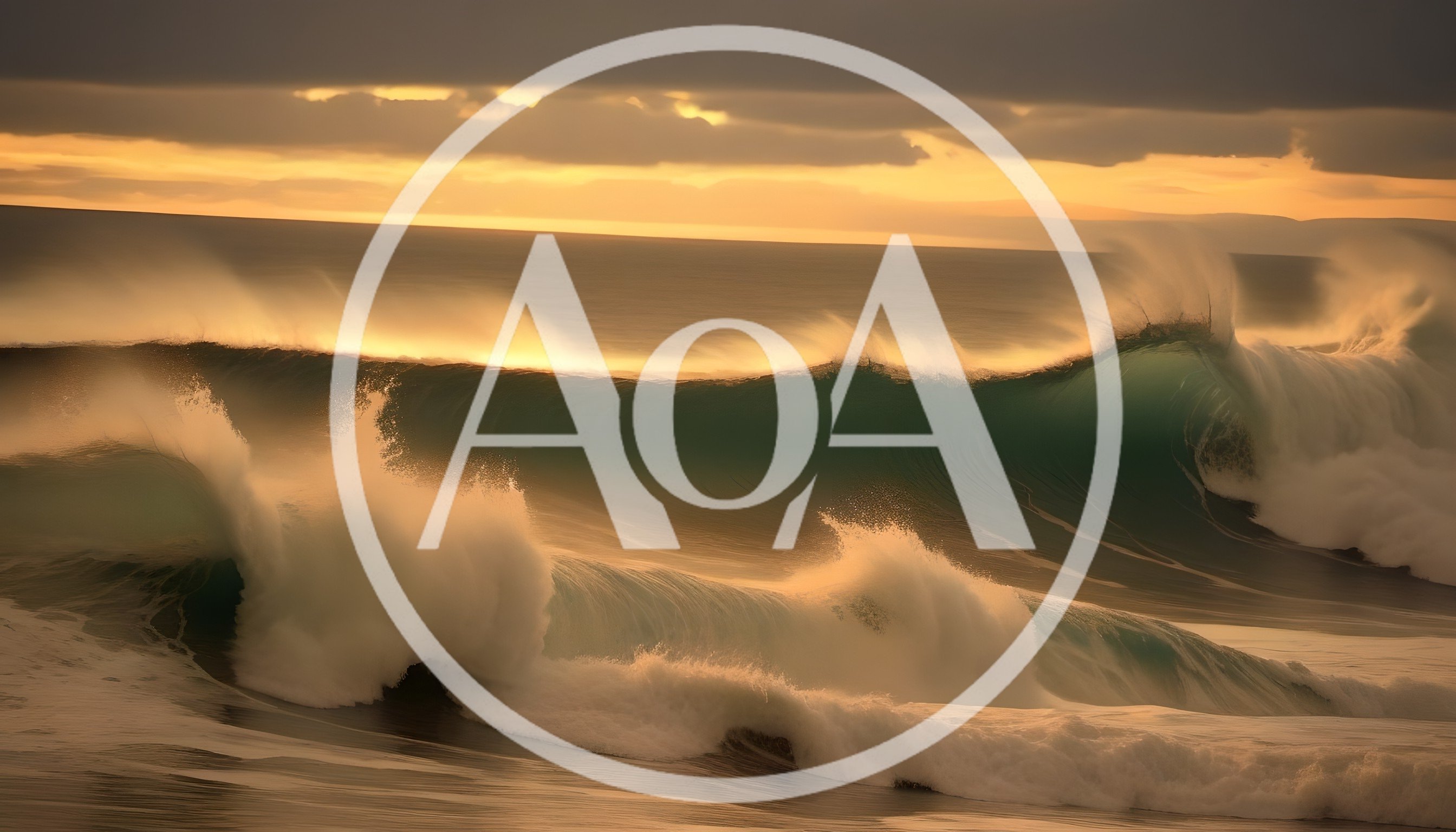 Powerful Ocean Waves Crashing During Golden Hour