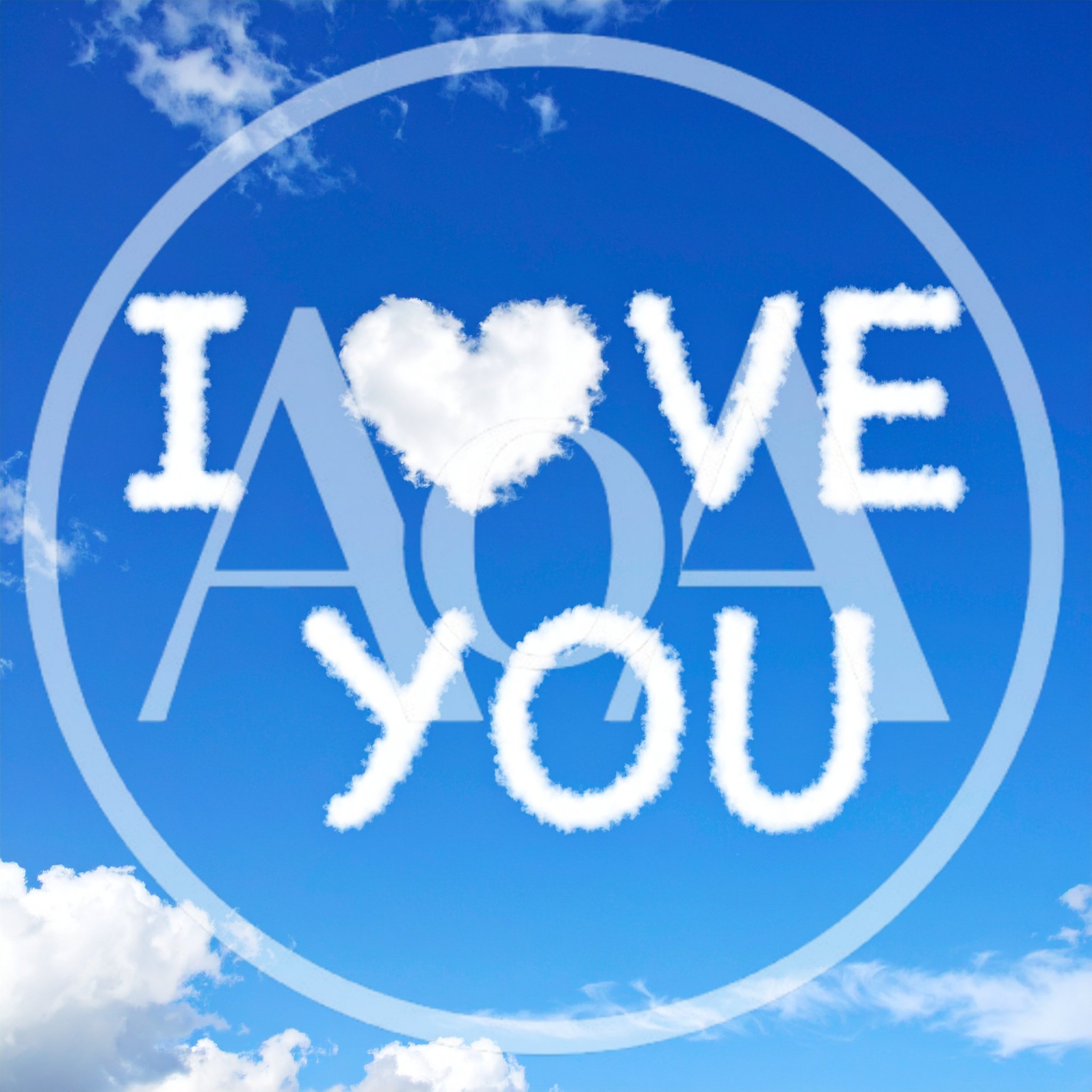I Love You Text Formed By Clouds In Blue Sky