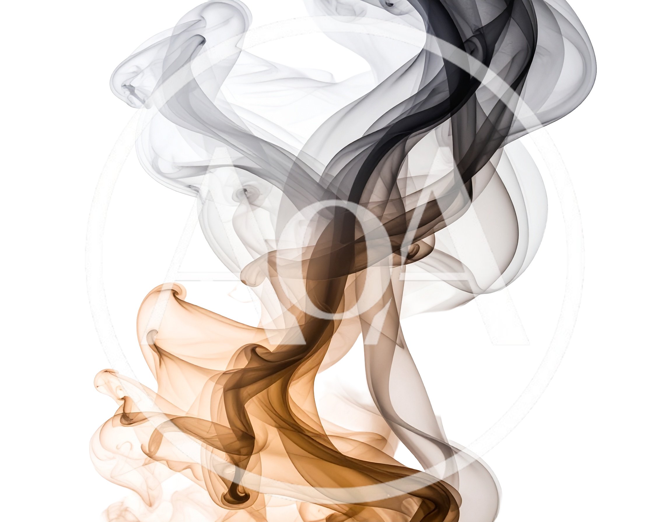 Abstract Swirls Of Brown And Grey Smoke