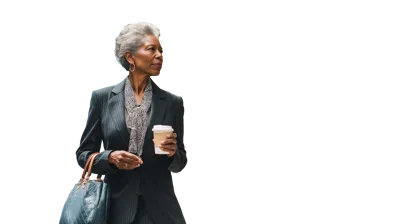Professional Mature Businesswoman Holding Coffee Cup