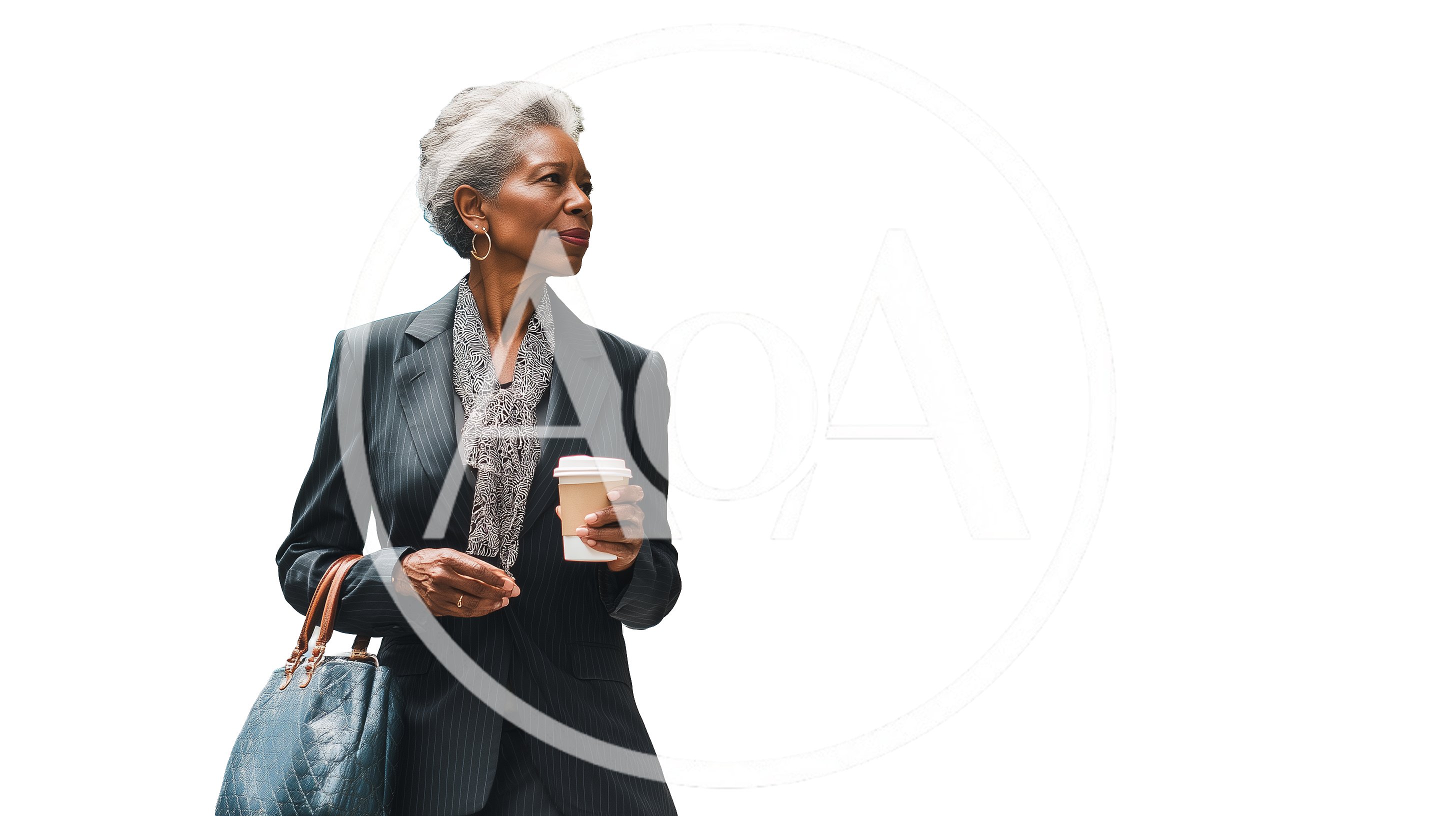 Professional Mature Businesswoman Holding Coffee Cup