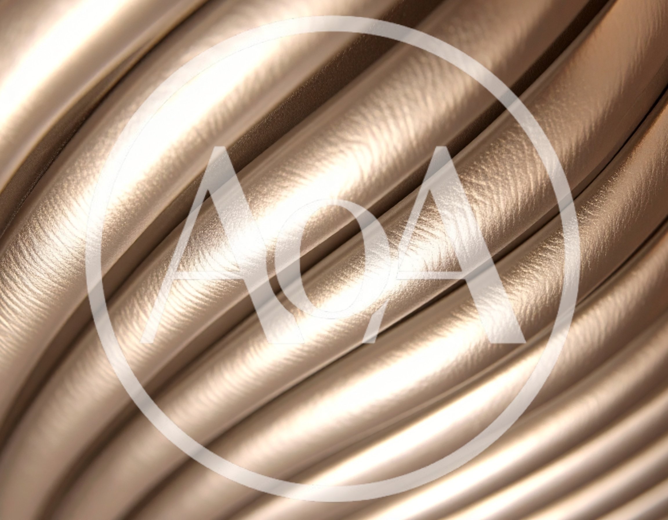 Abstract Background Of Smooth Metallic Gold Waves