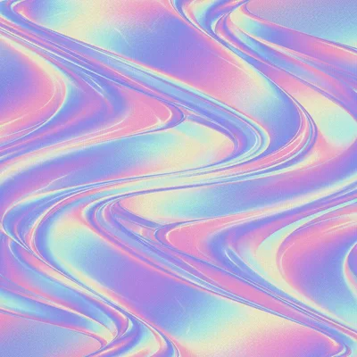 Abstract Holographic Iridescent Wavy Texture Background