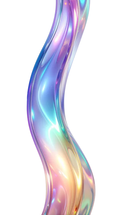 Abstract Iridescent Liquid Wave Form